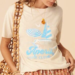 NWT Spell 🛳️ Cruise Club Tee in Antique White size XS